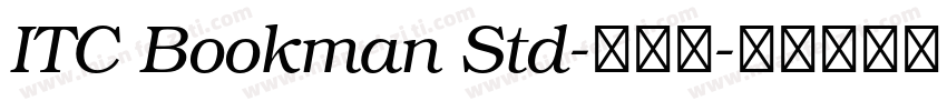 ITC Bookman Std-半粗体字体转换